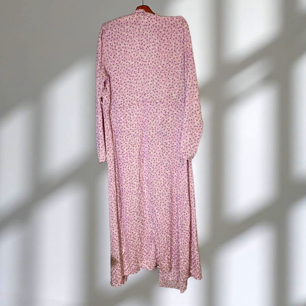 H&M Long Floral Wrap Dress L - Picture 2 of 4